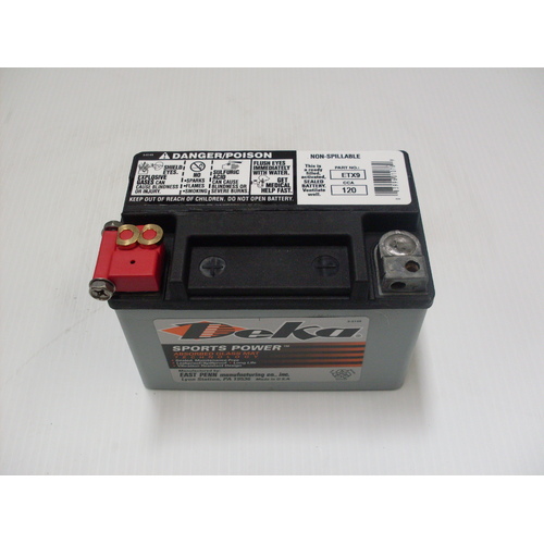 DEKA ETX9 BATTERY MOTOR BIKE ATV HONDA HUSABERG HYOSUNG KAWASAKI KTM SUZUKI