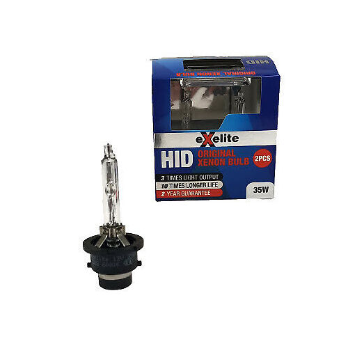 Exelite EXD2S D2S Hid 35w 6000K Headlight Globes Twin Pack