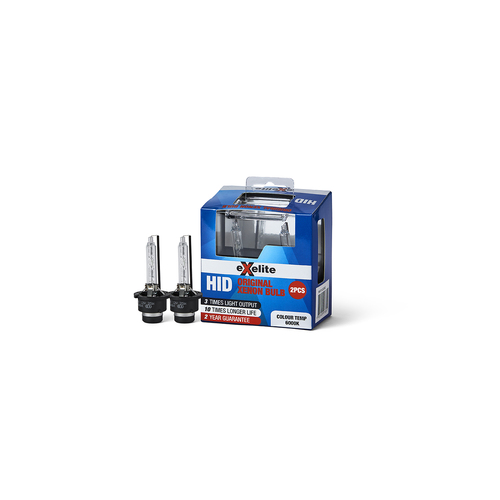 Exelite EXD4S D4S Hid 35w 6000K Headlight Globes Twin Pack