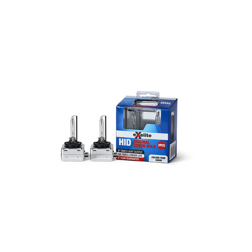 Exelite EXD8S D8S Hid 25w 6000K Headlight Globes Twin Pack