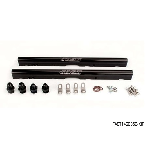 Black Billet Aluminium Fuel Rail Kit for LS1 LS6 - LSXR Manifold FAST146035B-KIT