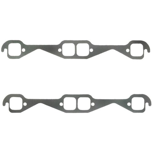 Felpro FE1405 Steel Exhaust Gaskets for Small Block Chev V8 Square Large Ports