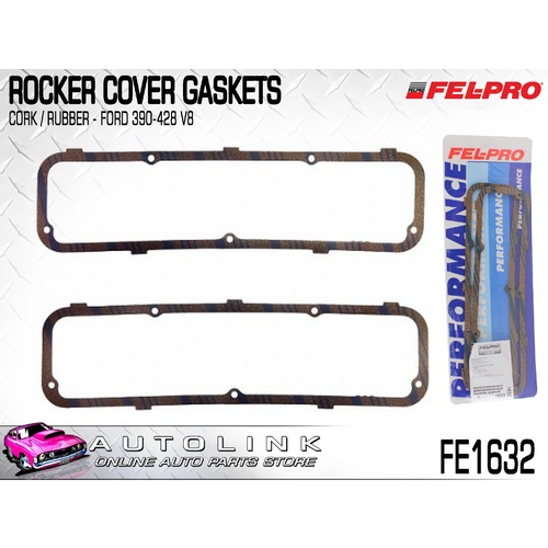 FEL-PRO FE1632 CORK ROCKER COVER GASKET SET FOR FORD FE V8 390 428 PAIR
