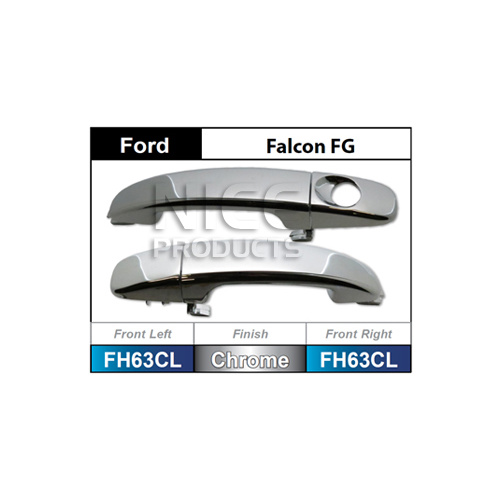 NICE FH63CL OUTER DOOR HANDLE CHROME LEFT HAND FRONT OR REAR FOR FORD FALCON FG