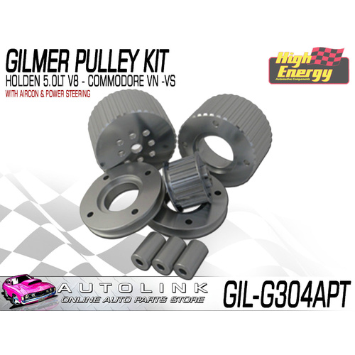 GILMER PULLEY KIT FOR HOLDEN COMMODORE VN VP VR VS 5.0lt V8 INC AIRCON P/STEER