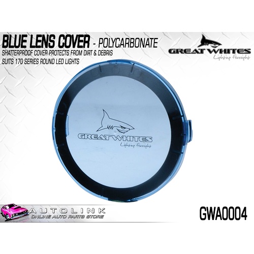 GREAT WHITES POLYCARBONATE LENS COVER BLUE FOR 170 SERIES LIGHTS GWA0004 x1