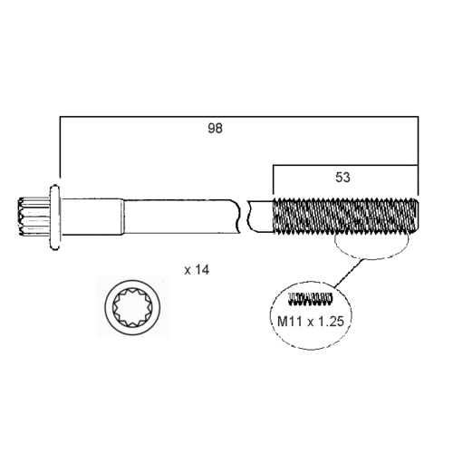 Permaseal HBS026 Head Bolt Set for Toyota Landcruiser 6cyl 4.5L 1FZ-FE Petrol