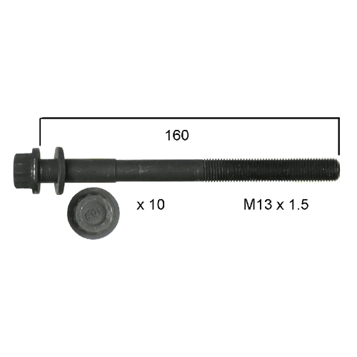 Permaseal HBS302H Head Bolt Half Set for Toyota 1VD-FTV V8 4.5L Turbo Diesel