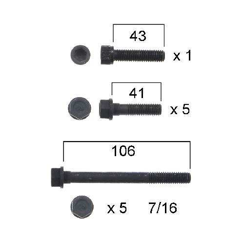 PERMASEAL HBS384H HALF HEAD BOLT SET FOR HOLDEN VS VT V8 5.0L 10 BOLT GASKET