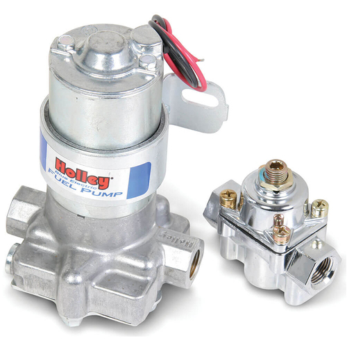 Holley HO12-802 Blue Electric Fuel Pump With Regulator 110 Gph 14 Psi Silver