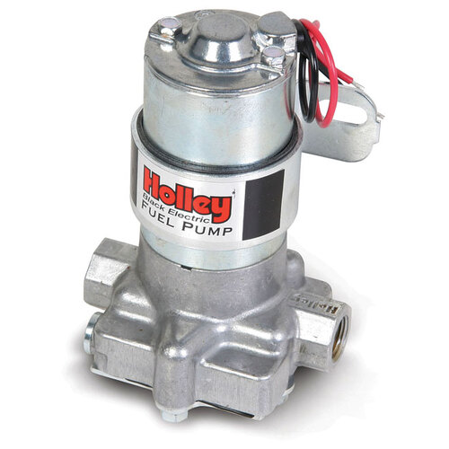HOLLEY HO12-815 BLACK ELECTRIC FUEL PUMP 140 GPH 14 PSI MAX SILVER FINISH