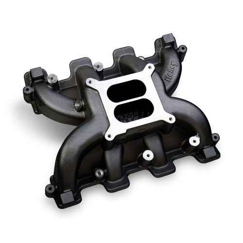 HOLLEY HO300-130BK LS1 LS2 LS6 BLACK DUAL PLANE MID RISE CARBY INTAKE MANIFOLD