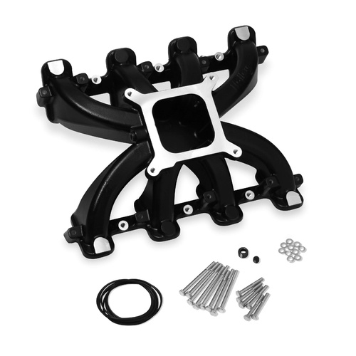 HOLLEY HO300-131BK BLACK LS3 L92 SINGLE PLANE MID RISE CARBY INTAKE MANIFOLD