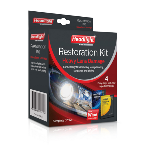 HEADLIGHT RESTORATION KIT RESTORE PLASTIC LENSES BACK TO NEW CONDITION UV HRK01