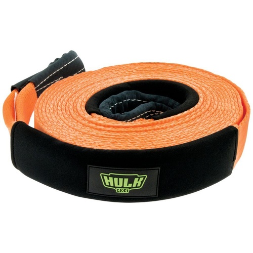 HULK HU1023 Snatch Strap 8 Ton Reinforced Eyes 60mm x 9 metres 100% Nylon Orange