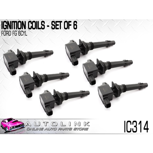 IGNITION COILS FOR FORD FALCON FG 4.0L 6CYL INC TURBO & LPG ( IC314 x6 )