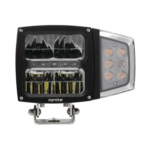 Ignite IHL4BI Square 150mm High Low LED Head Light + Indicator Black Face 60Watt