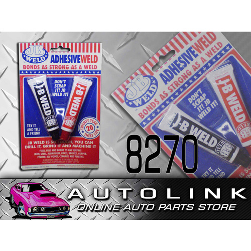 JB WELD ADHESIVE WELD 2 PART EPOXY 8270 HIGH TEMP / BONDS AS STRONG AS A WELD