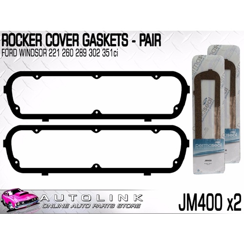 Rocker Cover Gaskets for Ford Galaxie 289 Windsor V8 6/1964-12/1968 (x 2)
