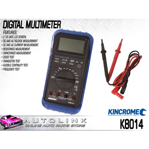 Kincrome Digital Multimeter Professional 3 1/2″ LCD Screen K8014