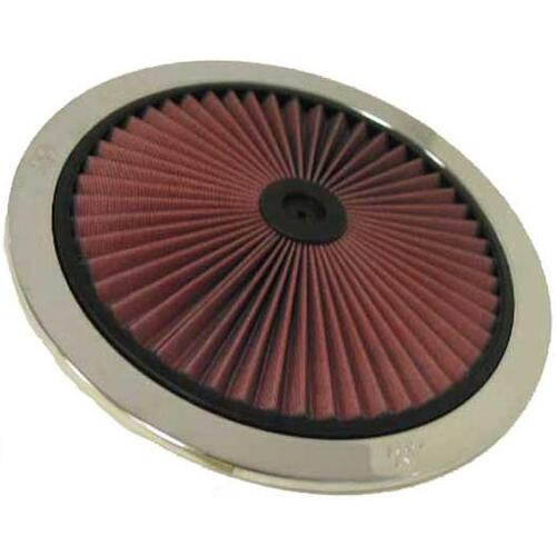 K&N 14" X-STREAM AIR FILTER TOP LID PLATE CHROME HIGH FLOW WASHABLE KN66-1401XP