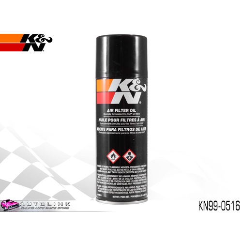 K&N AIR FILTER OIL - IMPROVES FILTER PERFORMANCE 350ml SPRAY CAN KN99-0516