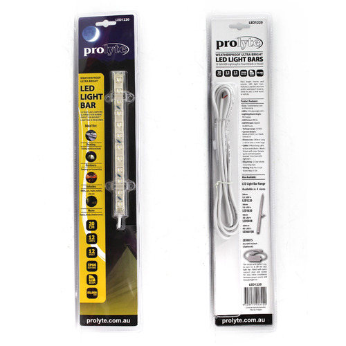 DNA 20cm LED LIGHT BAR - 12 LED 12V 200mm x 18mm x15mm 2 METRE CABLE LED1220