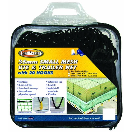 Loadmaster LM10500 Box Trailer Cargo Luggage Mesh Net 180cm x 150cm or 6' x 4'