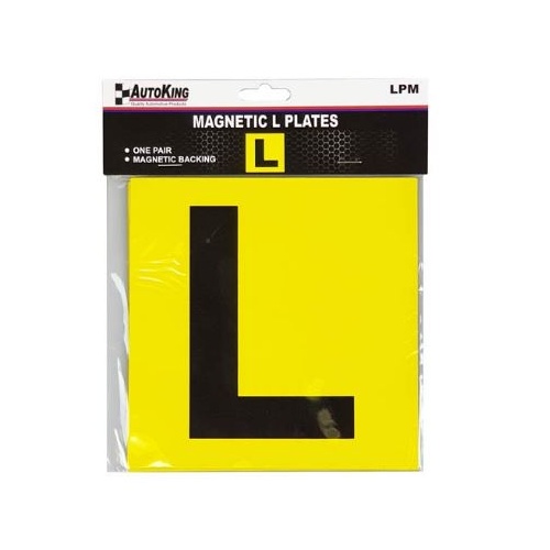 Autoking LPM Magnetic Type Yellow L Plates Pair