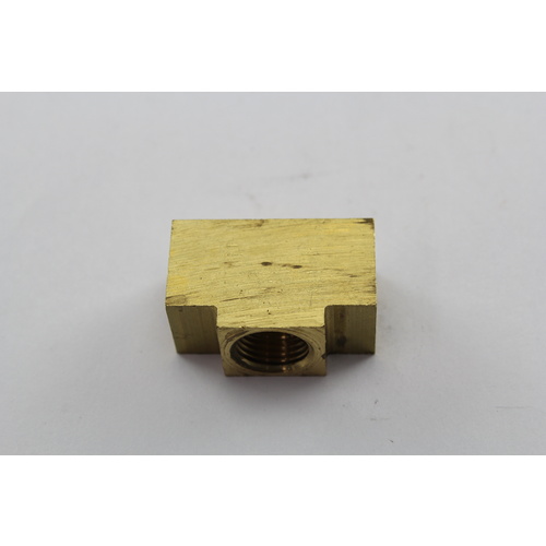 Brass Brake Line Diff Union - 3 Way 1/4" x 1/4" x 1/4" Threads - Flared x1 
