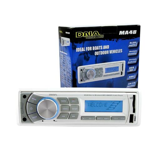 Dna MA4B White Bluetooth USB/SD MP3 Player with AM/FM tuner and AUX audio input