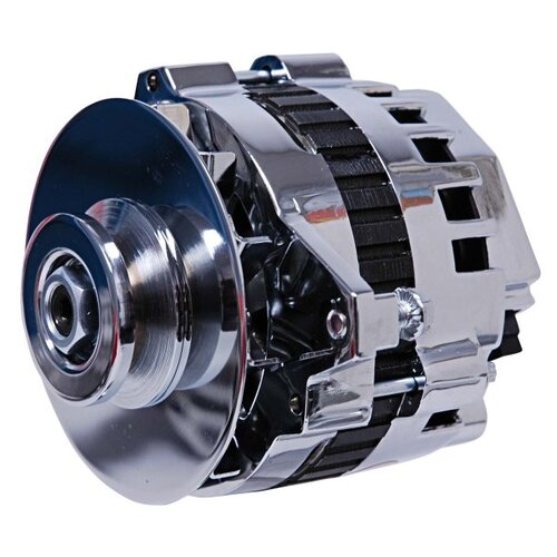 MSD 5362 Dynaforce Alternator 1 Wire Hook Up 160A Chrome for GM 1960s - 1980s