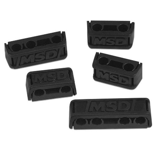 MSD PRO-CLAMP IGNITION LEAD SEPARATORS - SET OF 8 BLACK MSD8843