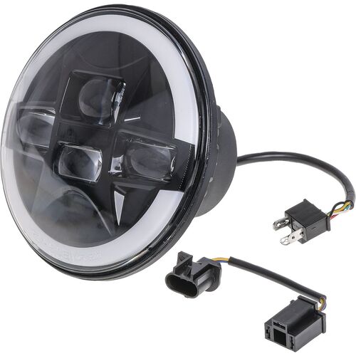 Maxi Trac 7 Inch LED Headlight H4 Connector High/Low Beam Single 12/24V MTHL7LED