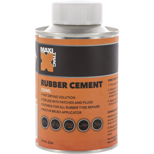 Maxi Trac MTRC2 Rubber Cement Tyre Tube Patch Repair Glue with Brush 355ml