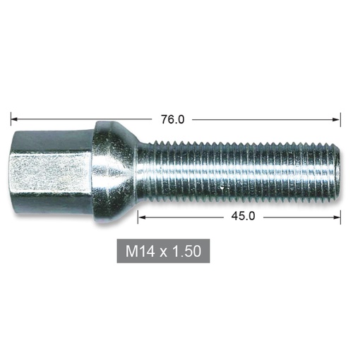 NICE NB646 LONG WHEEL STUD BOLT FOR VARIOUS AUDI MERCEDES PORSCHE SKODA VW