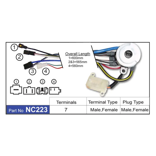 NICE NC223 IGNITION SWITCH FOR FORD CAPRI & LASER METEOR & MAZDA MODELS