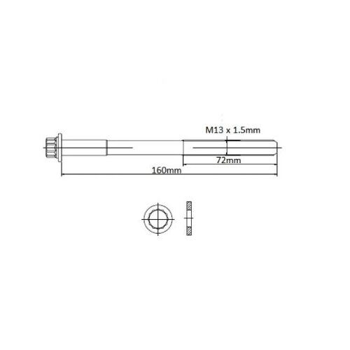 Nason NHBS619 Head Bolt Set for Toyota 1VD-FTV V8 4.5L Turbo Diesel