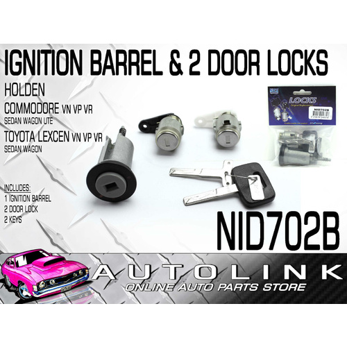 NICE NID702B IGNITION BARREL & 2 LOCK SET FOR HOLDEN COMMODORE VN VP VR STD LOCK