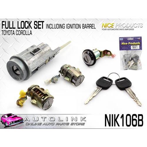 Nice Complete Lock Set for Toyota Corolla inc Seca AE90 AE92 1989-94 NIK106B