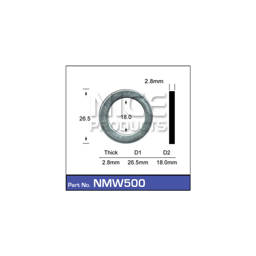 NICE NMW500 MAG WHEEL WASHER ID 18mm x 2.8mm THICK - SOLD AS EACH