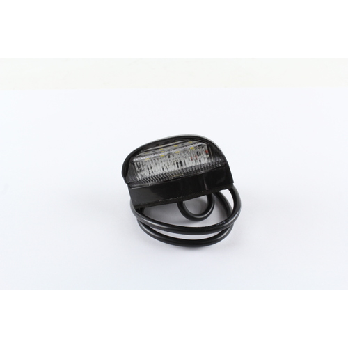 LED LICENCE PLATE LAMP 9-33V SEALED UNIT WITH BLACK HOUSING 70mm x 45mm