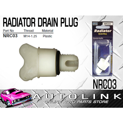 Radiator Drain Plug Plastic M14-1.25 for Nissan Pulsar N12 Turbo 1983-1987 