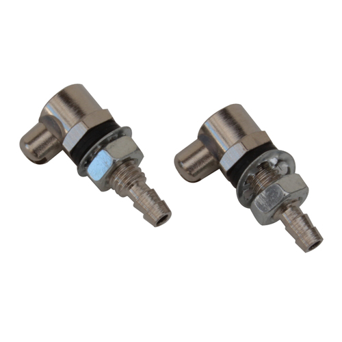 Universal Chrome Single Spray Bolt-on Windscreen Washer Nozzle 5mm Hole 4mm Hose