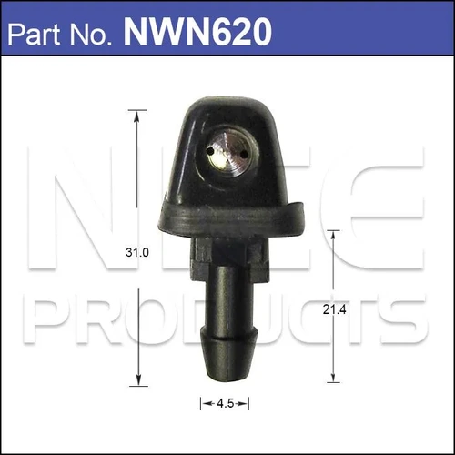 Nice NWN620 Windscreen Washer Jets Push on Type Twin Spray 5mm Hose Pair