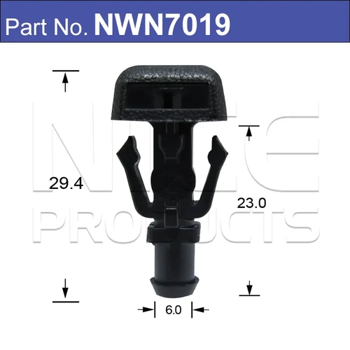 Nice NWN7019 Windscreen Washer Jets Push on 6mm Hose Fan Spray Holden Colorado