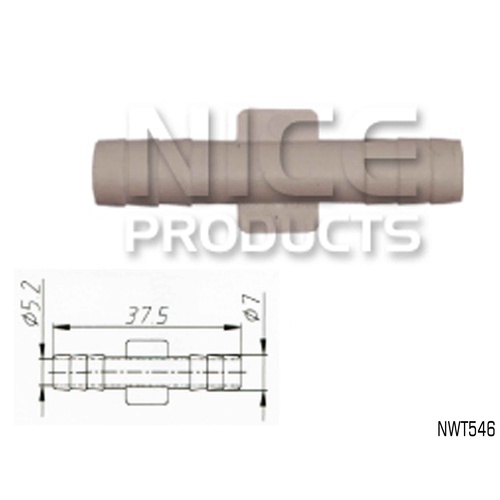 NICE UNIVERSAL WASHER HOSE CONNECTOR JOINER 7mm TO 5.2mm OUTLETS NWT546 x1