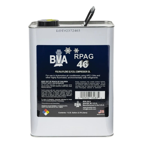 BVA OG6868 Air Conditioning Compressor Oil Pag 1 Universal PAG 46 3.78L for R134A
