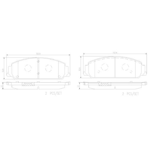 Brembo P10080N Ceramic Front Brake Pads for Holden VE Calais Commodore V6 V8