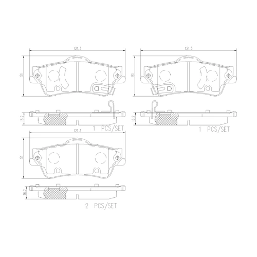 Brembo P10081N Ceramic Rear Brake Pads for Holden VE Commodore Models Check App
